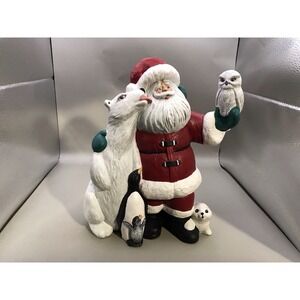 Ceramic Santa Polar Bear Seal Penguin Owl Figurine